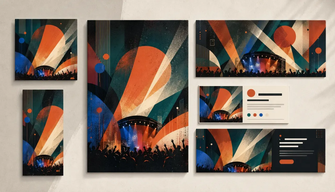 One visual adapted to multiple formats