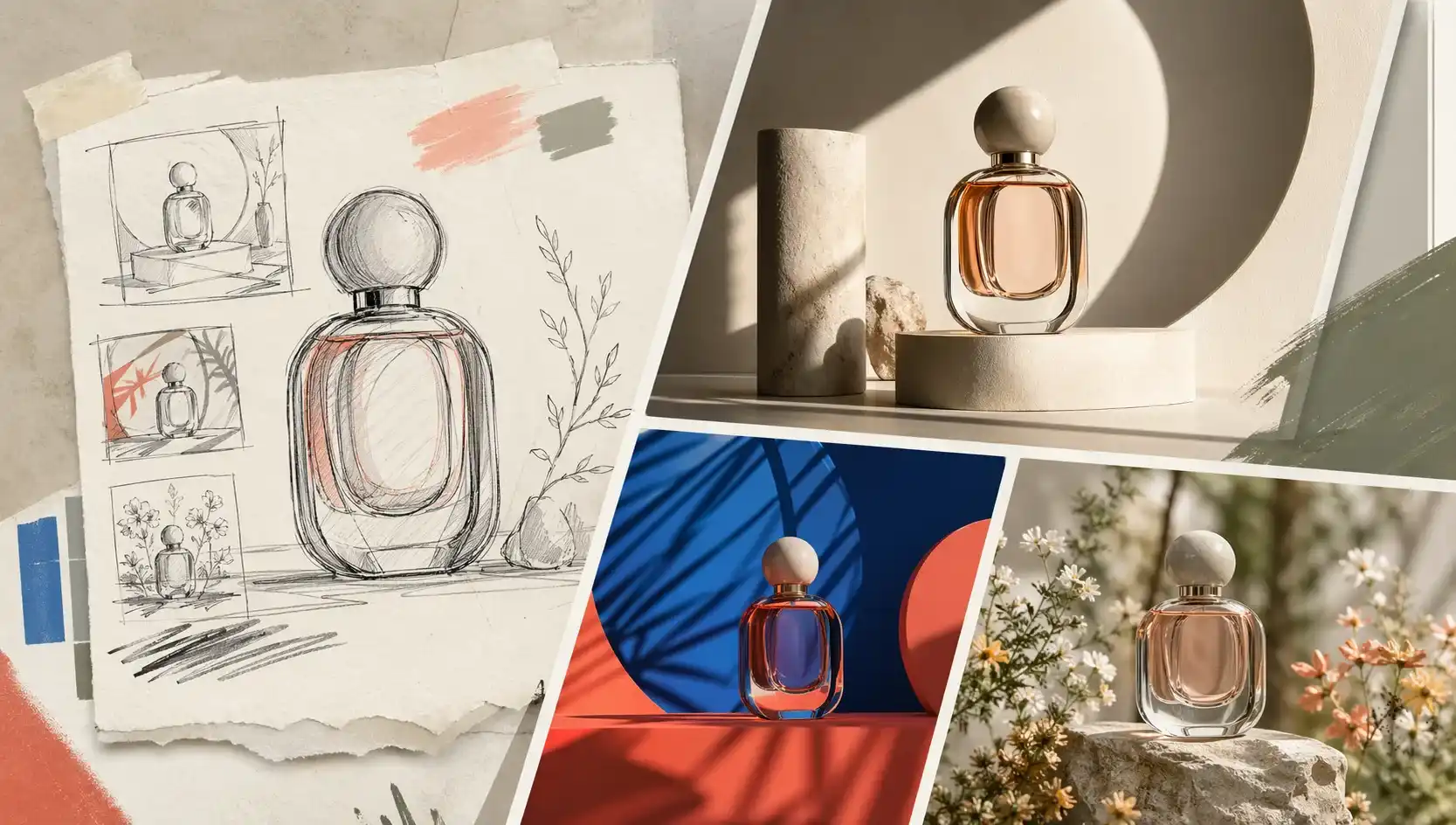 Hand-drawn sketch transformed into multiple finished styles