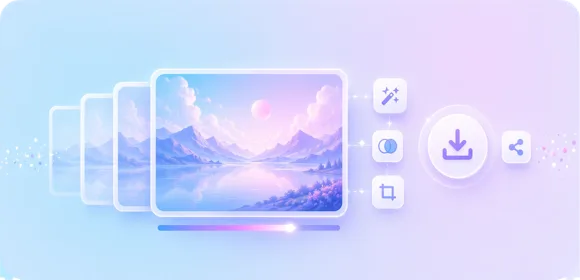 Illustration of generating and downloading an image